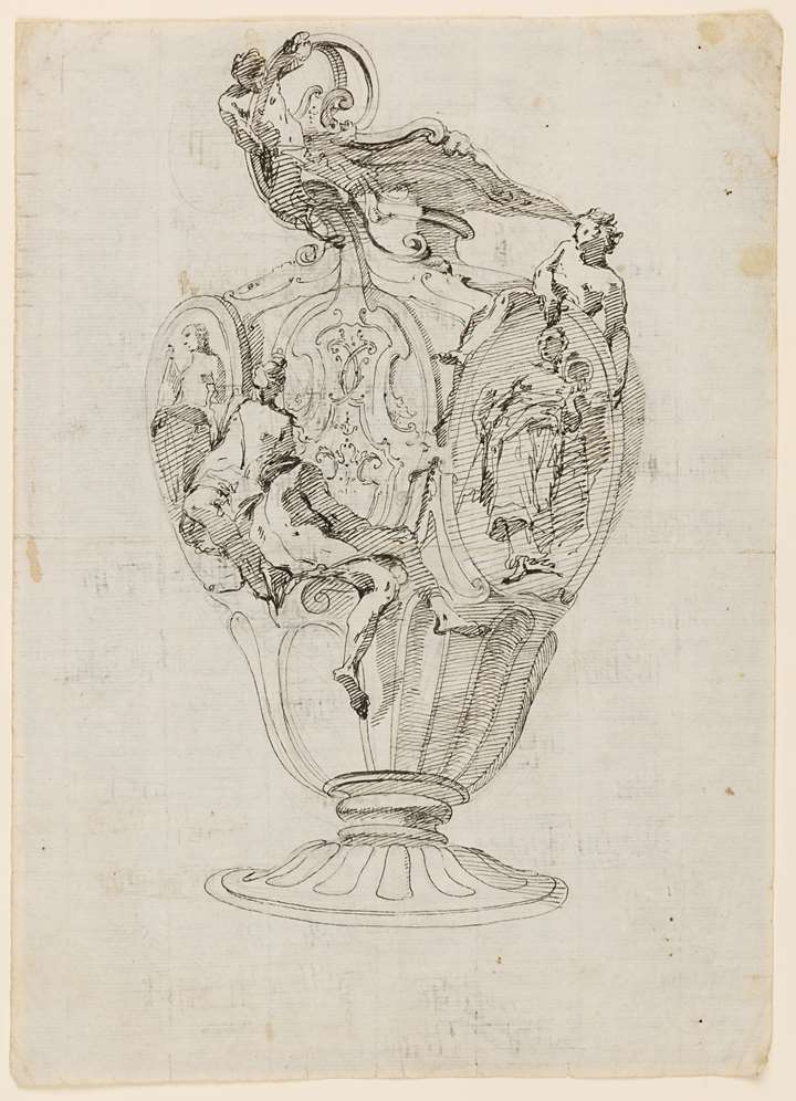 Design for an Elaborate Vase with Allegorical Figures